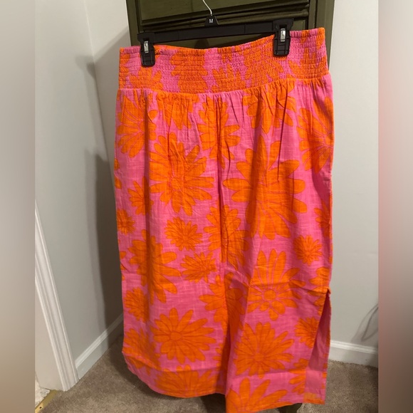 Ivy Jane Pink and Orange Floral Maxi Skirt - Picture 4 of 15
